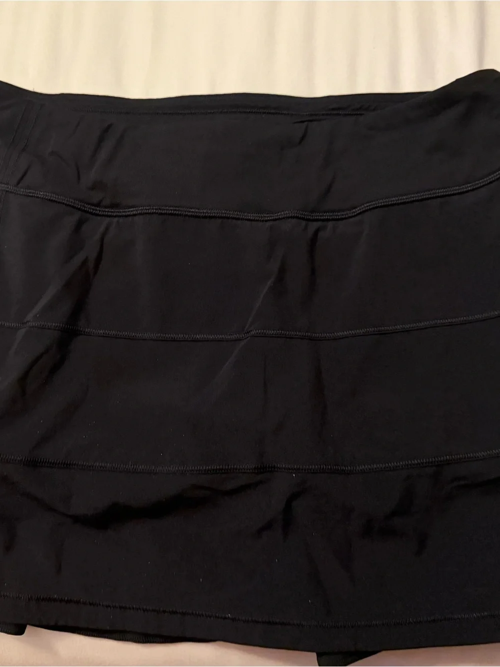 lululemon athletica Black Athletic Skort with Horizontal Stitch Panels